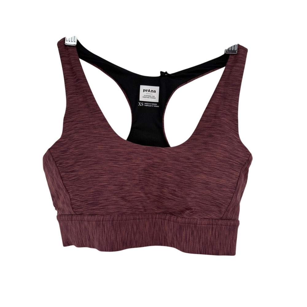 NWT Prana Women's Cutout Racerback Kimble Sports Bra Flannel Heather Sz XS